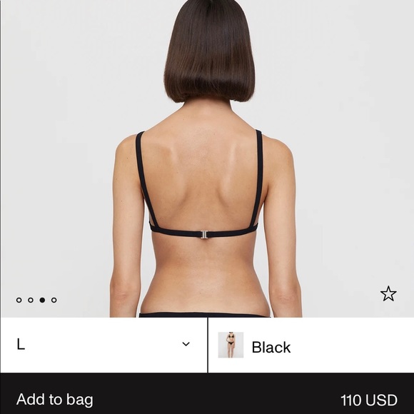 Totême Triangle bikini top black - Picture 3 of 4